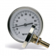 Термометр биметаллический аксиальный WATTS F+R801 SD - 1/2" (D-100 мм, шкала 0-120°C, гильза 50 мм)