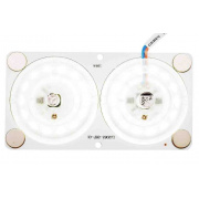 02-17 Плата светодиодная, 220В, 24Вт, smd2835, IP20,80Лм/Вт, 6500, 120*63мм, прямоуг. с линзой,б/пульс.,ХБ