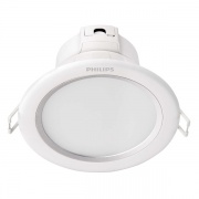 Светильник светодиодный Philips LED DOWNLIGHT 8Вт 2700K IP20 круглый встраиваемый D125 белый+серебро